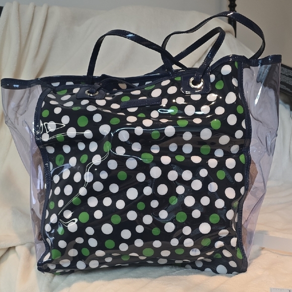 Vera Bradley Black and White Polka Dot Tote - Picture 1 of 6